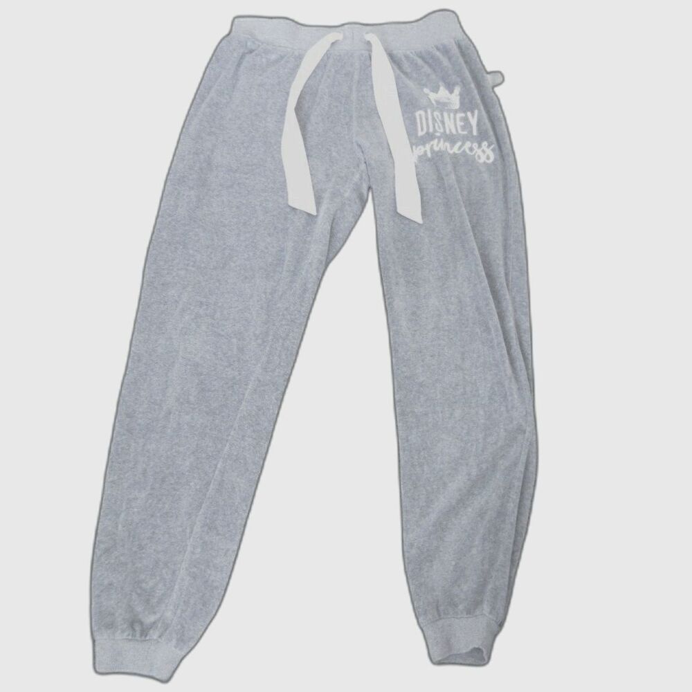 Disney Princess Women's Gray Fleece Joggers/Pajamas Y2K M EUC - Picture 5 of 12